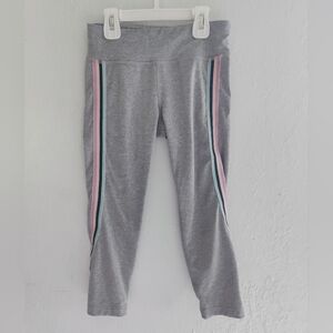Athleta Girl Gray Leggings with Stripes
